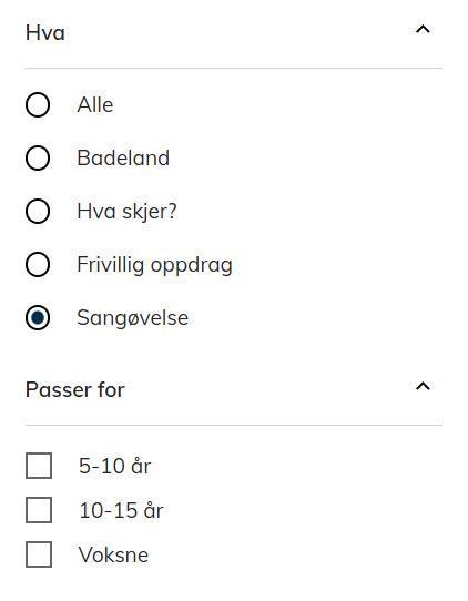 Skjermbilde av hvordan en opprettet en hendelsetype  - Klikk for stort bilde