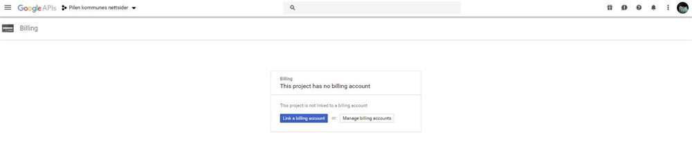 Skjermbilde fra google og opprettelse av API-nøkler - Klikk for stort bilde