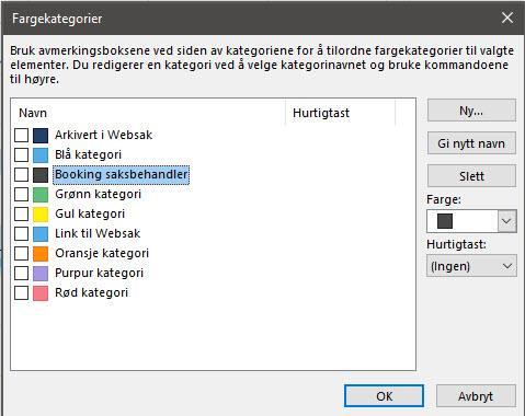 Klikk på "Ny" > "Booking saksbehandler" - Klikk for stort bilde