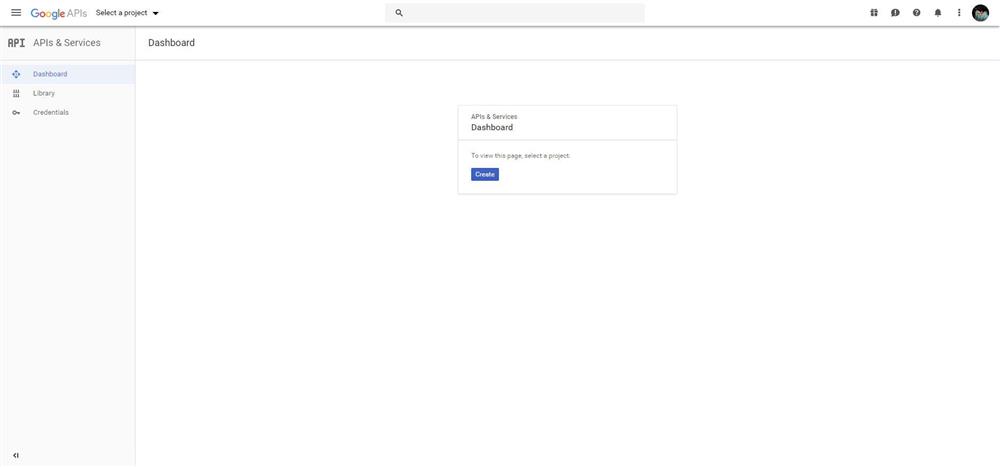Skjermbilde fra google og opprettelse av API-nøkler - Klikk for stort bilde
