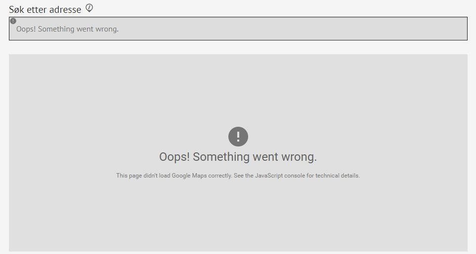 Skjermbilde fra google og opprettelse av API-nøkler - Klikk for stort bilde